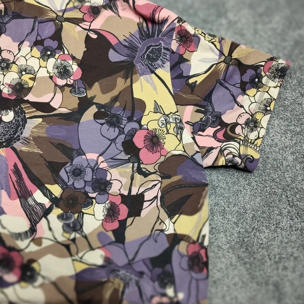 Nike Womens XXL Floral Print Graphic Tee Top Casual Athletic Dri-FIT DC5503-004